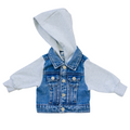Mebie Baby Hooded Jean Jacket