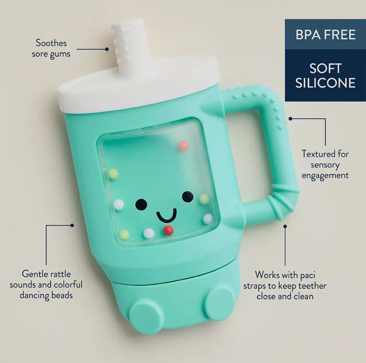 Sweetie Shake Plus - Teething + Rattle Toy