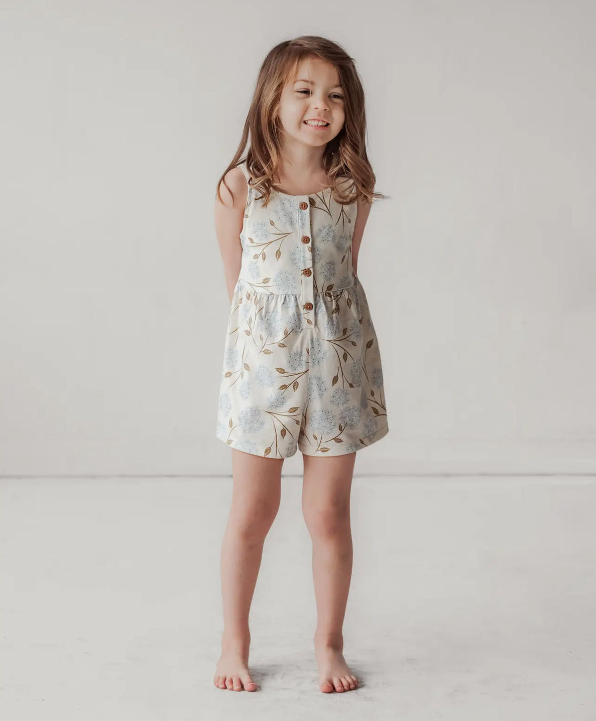 City Mouse Tank Romper- Hydrangea