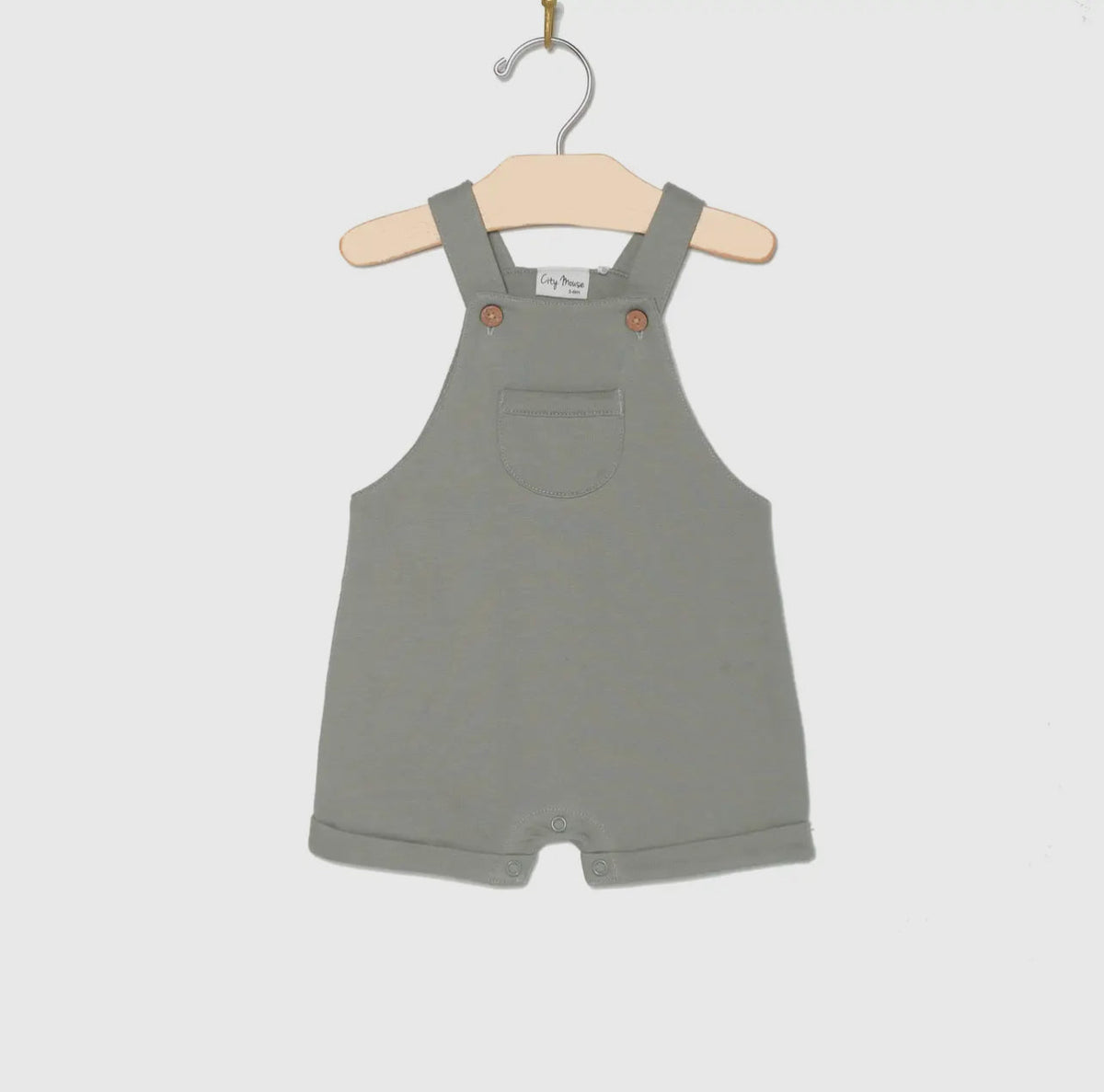 City Mouse Shortie Overall- Steel