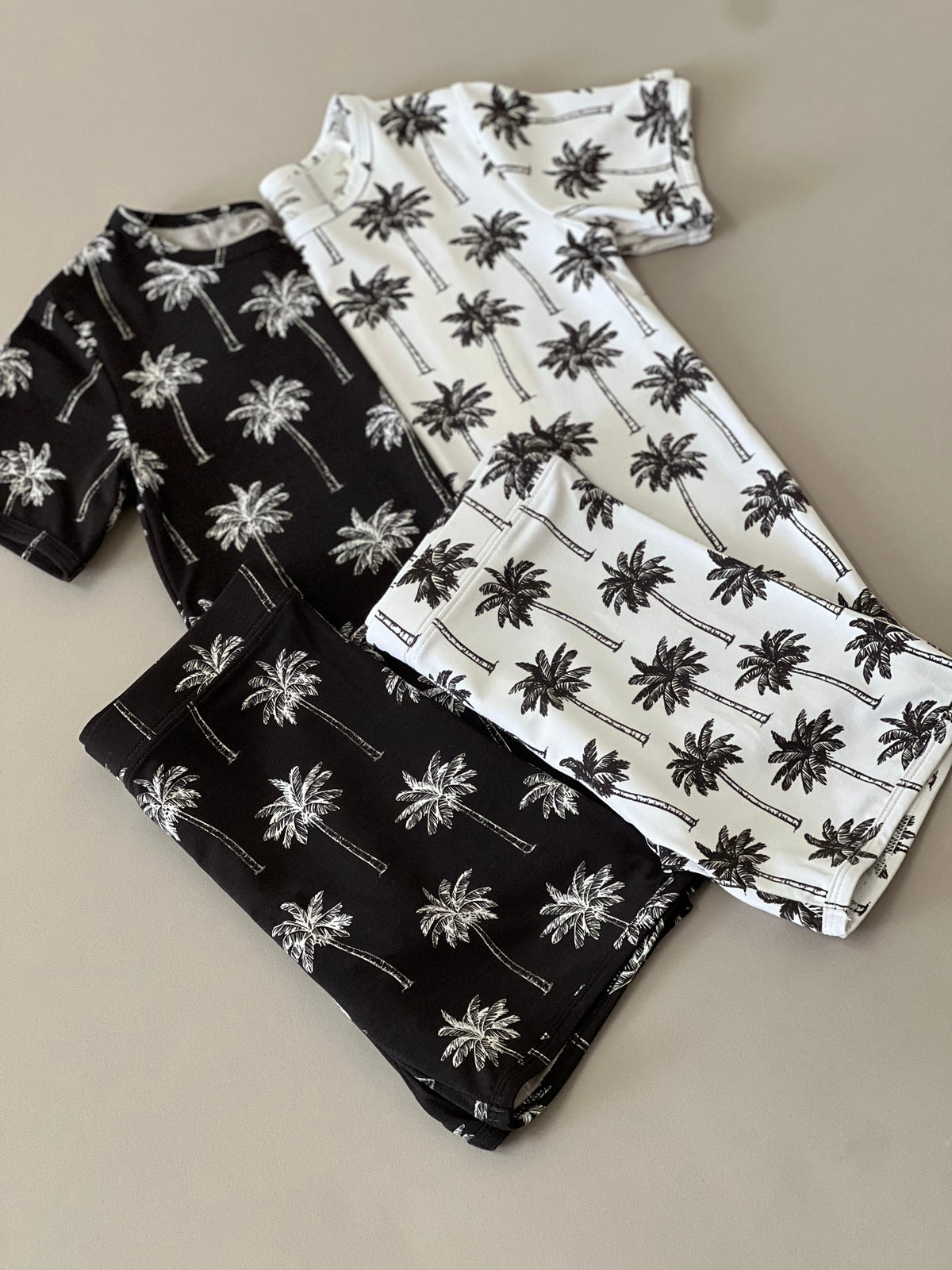 Bamboo Shorts Set | Palm Style White