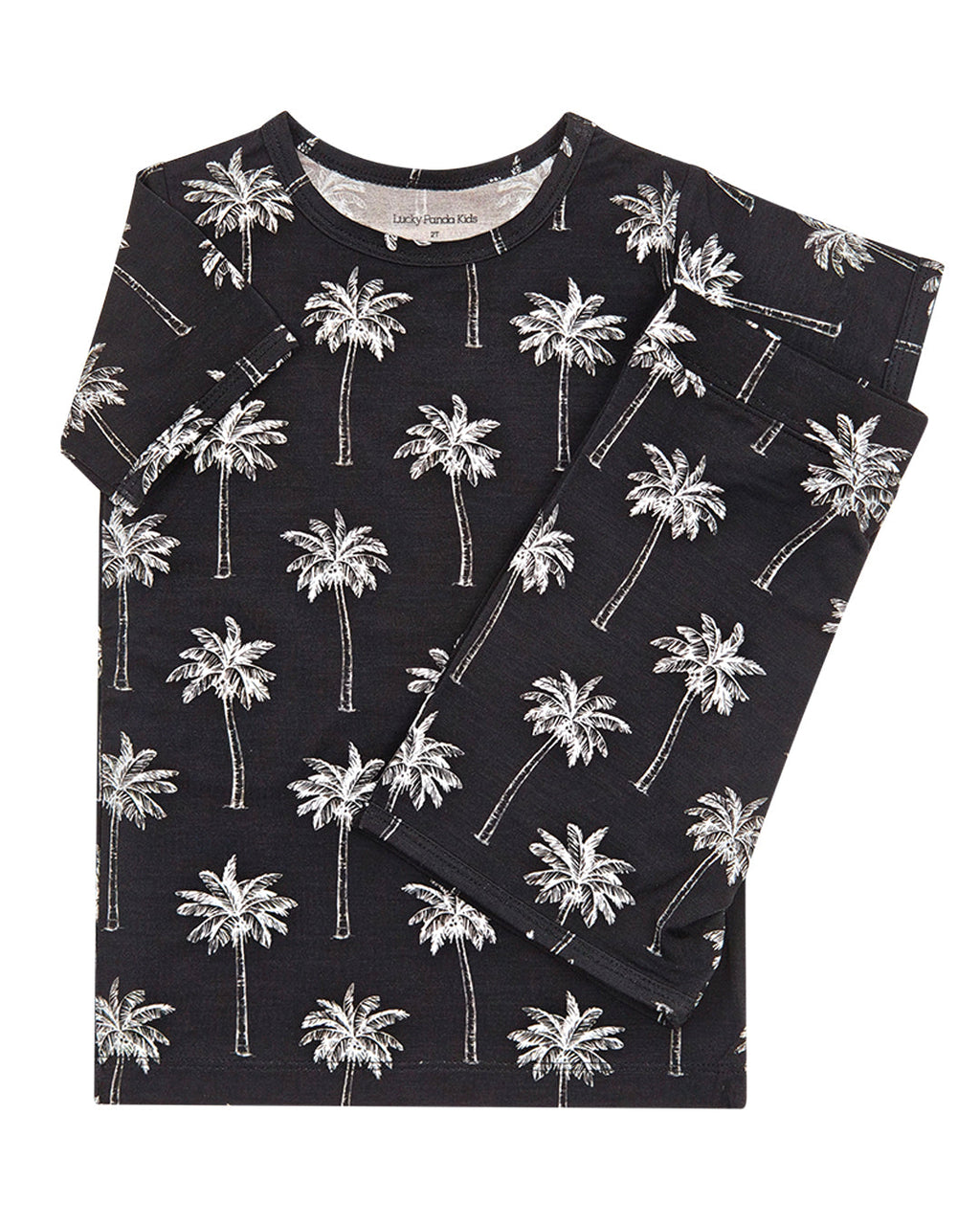 Bamboo Shorts Set | Palm Style Black