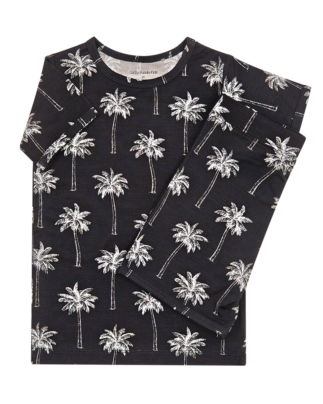 Bamboo Shorts Set | Palm Style Black